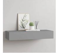 vidaXL Etagère à Tiroir Murale Etagère Flottante Suspendue Support Mural Salon Salle de Séjour Maison Intérieur Gris 330259