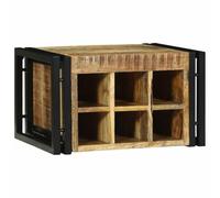 vidaXL Étagère à vin 2 pcs 46 x 35 x 27,5 cm Bois de Mangue Massif, Étagère à vin Rustique, Organisateur de Cuisine rectangulaire, Support Solide et stylé pour Bouteilles en intérieur