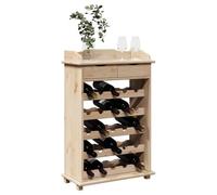 vidaXL Étagère à vin Naturel 58 x 28 x 90 cm Bois de pin Massif, Rangement à vin Rustique, organise-Bouteilles Solide, Support rectangulaire, Gain de Place pour déco Maison