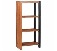 vidaXL Étagère / Bibliothèque en acacia massif marron 70 x 30 x 110 cm - 3 étagères, style contemporain