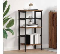 VIDAXL Étagère bibliothèque industrielle en bois d'ingénierie et acier 40 x 29,5 x 81 cm - Marron/Noir