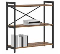 vidaXL Étagère Bois Ancien 80 x 30 x 85 cm Bois d'ingénierie, Étagère Industrielle Moderne, Rangement en étagères, déco pour Organiser ta Maison, Meuble Livre Libre