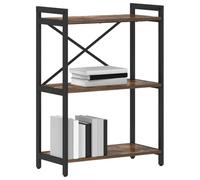 vidaXL Étagère Chêne fumé 60 x 30 x 85 cm Bois d'ingénierie, Étagère Industrielle Moderne, Rangement en étagères, déco pour Organiser ta Maison, Meuble Livre Libre