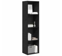 vidaXL Étagère Chêne Noir 40 x 30 x 152 cm Bois d'ingénierie, Étagère Moderne autoportante, Meuble à Livres rectangulaire, Rangement Malin pour Salon, Bureau, bibliothèque, Ajustable