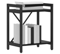 vidaXL Étagère Chêne Noir 40 x 30 x 50 cm Bois d'ingénierie, Étagère Industrielle Moderne, Rangement en étagères, déco pour Organiser ta Maison, Meuble Livre Libre