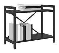 vidaXL Étagère Chêne Noir 60 x 30 x 50 cm Bois d'ingénierie, Étagère Industrielle Moderne, Rangement en étagères, déco pour Organiser ta Maison, Meuble Livre Libre