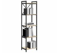 vidaXL Étagère Chêne Sonoma 40 x 30 x 155 cm Bois d'ingénierie, Étagère Industrielle Moderne, Rangement en étagères, déco pour Organiser ta Maison, Meuble Livre Libre