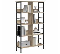 vidaXL Étagère Chêne Sonoma 82 x 32 x 144,5 cm Bois d'ingénierie, Bibliothèque Industrielle, Espace de Rangement, Design rectangulaire, étagère déco, Bureau, Salon, à Poser