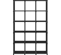 vidaXL Étagère cube avec 15 compartiments noir 103x30x175,5 cm Tissu