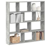 vidaXL Étagère cube murale 12 compartiments gris béton bois ingénierie 860007