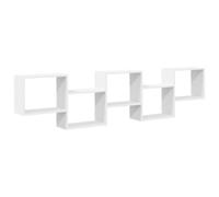 vidaXL Étagère cube murale 5 compartiments blanche bois d'ingénierie flottante 859995