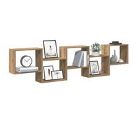 vidaXL Étagère cube murale 5 compartiments chêne artisanal