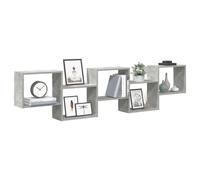 vidaXL Étagère cube murale 5 compartiments gris béton bois ingénierie