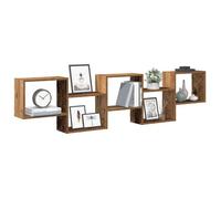 vidaXL Étagère cube murale 5 compartiments vieux bois bois ingénierie 860002