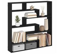 vidaXL Étagère cube murale 7 compartiments noir bois d'ingénierie 860023