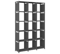 vidaXL Étagère d'affichage 15 cubes - Gris