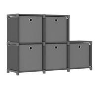 vidaXL Étagère d'Affichage 5 Cubes Gris