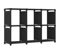 vidaXL Étagère d'affichage 6 cubes Noir