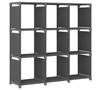 vidaXL Étagère d'affichage 9 Cubes Gris 103x30x107,5 cm Tissu