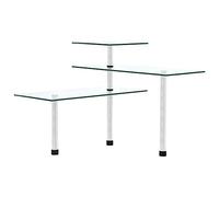 vidaXL Etagère d'Angle de Cuisine à 3 Niveaux Etagère d'Angle de Salle de Bain Etagère d'Angle de Bureau Chambre Maison Intérieur Verre Trempé