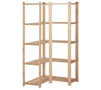 vidaXL Étagère d'angle de Rangement 5 Niveaux 82,5x82,5x170 cm Pin
