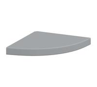 vidaXL Etagère d'angle Flottante Etagère Murale Bibliothèque Support Panneau Mural Salon Chambre Bureau Maison Intérieur Gris 35x35x3,8 cm MDF
