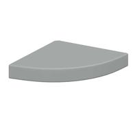 vidaXL Etagère d'angle Flottante Etagère Murale Bibliothèque Support Panneau Mural Salon Chambre Bureau Maison Intérieur Gris 25x25x3,8 cm MDF