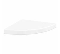 vidaXL Etagère d'angle Flottante Etagère Murale Bibliothèque Support Panneau Mural Salon Chambre Maison Intérieur Blanc Brillant 35x35x3,8 cm MDF