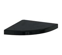 vidaXL Etagère d'angle Flottante Etagère Murale Bibliothèque Support Panneau Mural Salon Chambre Maison Intérieur Noir Brillant 35x35x3,8 cm MDF