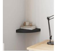 vidaXL Étagère d'angle flottante 25 x 25 x 3,8 cm MDF Noir