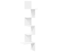 vidaXL Étagère murale d'angle 32x32x127,5 cm Blanc Bois d'ingénierie