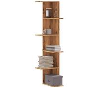 vidaXL Étagère d'angle murale chêne artisanal bois d'ingénierie, étagère d'angle, étagère suspendue, étagère murale 852635