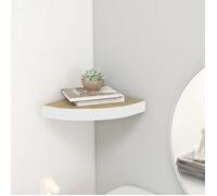 vidaXL ?tag¿¿re d'angle murale Ch¿ºne et blanc 35x35x3,8 cm MDF