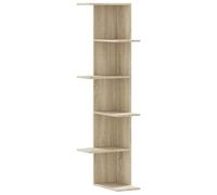vidaXL Étagère d'angle murale Chêne Sonoma – Bois d'ingénierie