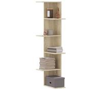 vidaXL Étagère d'angle murale chêne sonoma bois d'ingénierie, étagère d'angle, étagère suspendue, étagère murale suspendue, 852629 Marron G