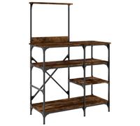 vidaXL Étagère de boulangerie chêne fumé 90x40x132 cm bois composite et métal