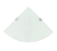 vidaXL Étagère de Coin Verre Blanc