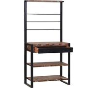 vidaXL Étagère de cuisine Multicolore et noire 80 x 40 x 160 cm