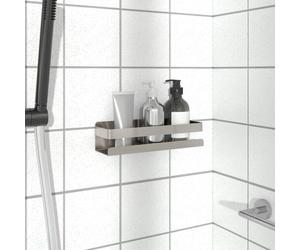vidaXL Étagère de douche 23x6,5x6 cm acier inoxydable 304 brossé