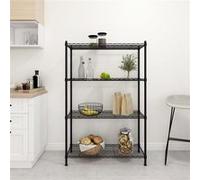 vidaXL Étagère de stockage avec 4 étagères 90x35x137 cm noir 200 kg