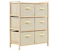 vidaXL Étagère de rangement 6 paniers Tissu