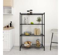 vidaXL Étagère de stockage avec 4 étagères 90x35x137 cm noir 200 kg