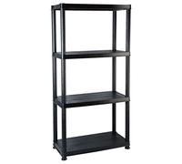 vidaXL Etagère de Rangement à 4 Niveaux Organisateur de Stockage Etagère de Stockage Bibliothèque Présentoir de Plantes 61x30,5x130 cm Plastique