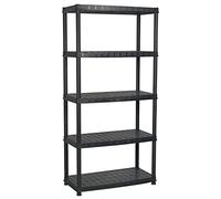 vidaXL Etagère de Rangement à 5 Niveaux Organisateur de Stockage Etagère de Stockage Bibliothèque Présentoir de Plantes 85x40x185 cm Plastique