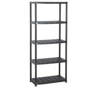 vidaXL Etagère de Rangement à 5 Niveaux Organisateur de Stockage Etagère de Stockage Bibliothèque Présentoir de Plantes 71x38x170 cm Plastique