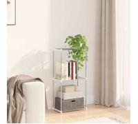 VIDAXL Étagère de rangement autoportante blanche 42,5 x 27 x 91,5 cm en aluminium
