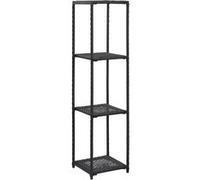 vidaXL Étagère de rangement Noir 30x30x120 cm Résine tressée Noir G