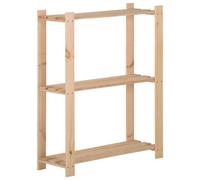 vidaXL Étagère de stockage 3 niveaux 60x28,5x90 cm Bois de pin massif