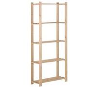 vidaXL Étagère de stockage 5 niveaux Bois de pin massif 80x28,5x170 cm