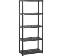 vidaXL Étagère de stockage 5-tiers noire 71x38x170 cm plastique